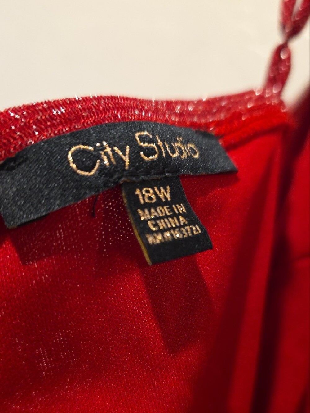 City Studio Glittered Red Ruched Cowl Mini Dress - Picture 5 of 14